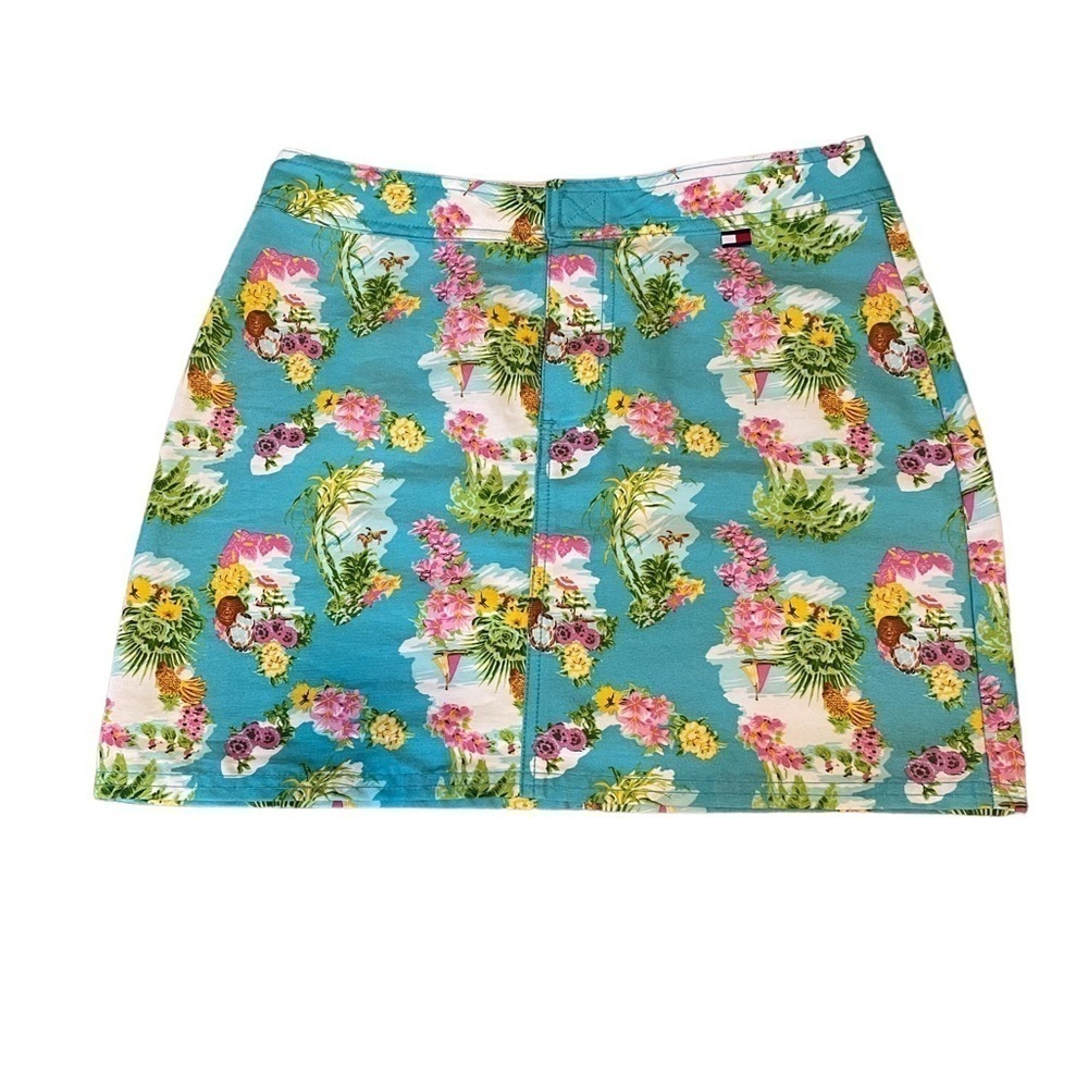 Vintage Y2K Tommy Hilfiger Retro Floral Mini Skirt Size 3